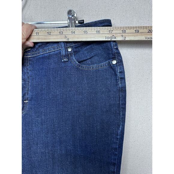 Wrangler Sz 14P Women's Jeans Stretch Denim Modest Straight Leg Dark Wash - Picture 5 of 10